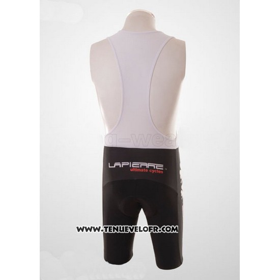 2010 Maillot Ciclismo FDJ Blanc et Noir Manches Courtes et Cuissard